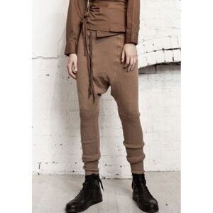 NEW FREE PEOPLE X NICHOLAS K SZ M CELESTE RIBBED ALPACA SWEATER PANT CAMEL